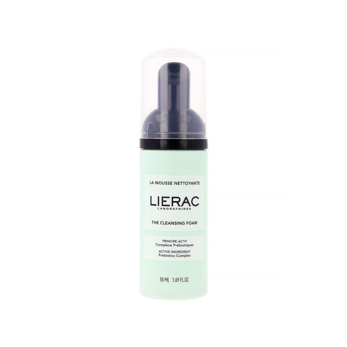 Lierac - Cleanser Espuma de Limpeza 50ml Frasco de espuma de limpeza cosmética LIERAC com texto em preto na embalagem