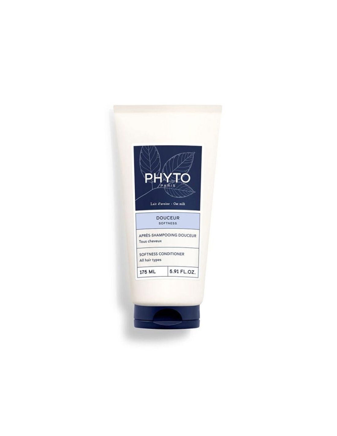 Phyto - Condicionador Suave 175ml Frasco de condicionador PHYTO Paris branco com tampa azul escura