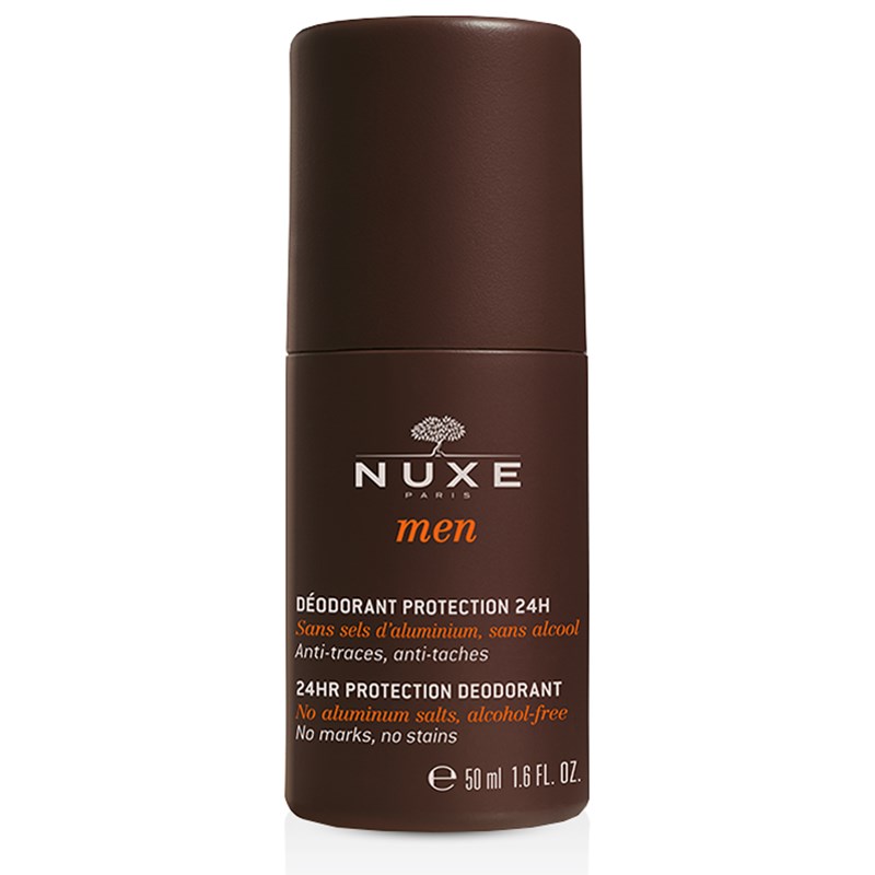 Nuxe - Men Desodorizante 24H 50ml Desodorizante NUXE men castanho com texto branco e laranja
