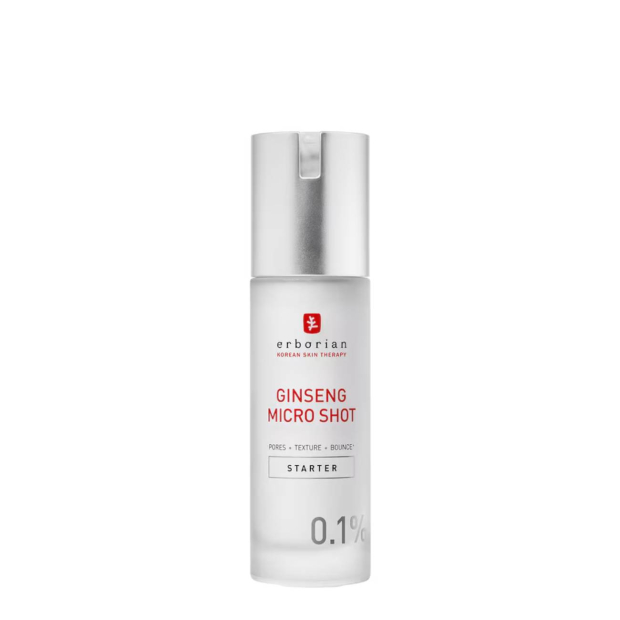 Erborian - Ginseng Micro Shot 0.1 30ml Frasco de vidro fosco do produto Ginseng Micro Shot Starter da Erborian com tampa prateada