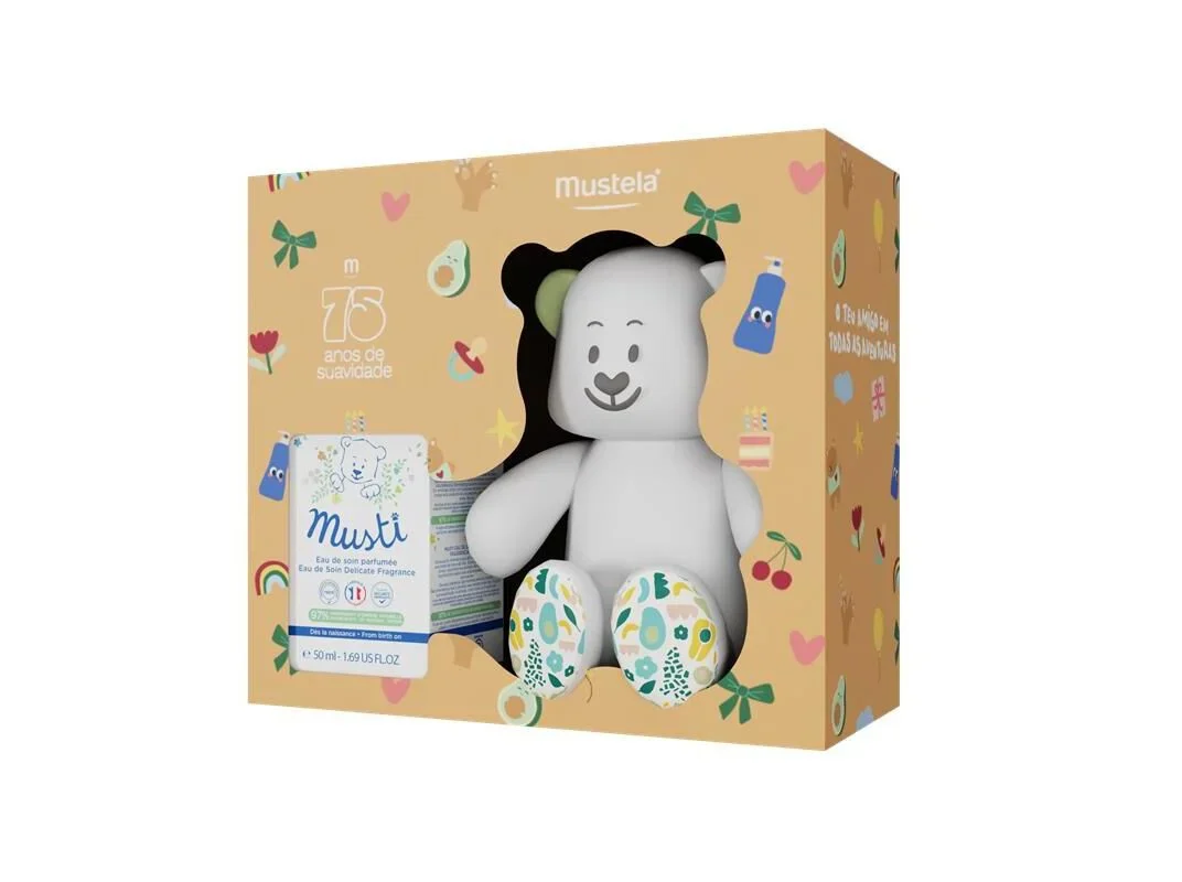 Mustela - Coffret Eau de Soin Musti 50 ml Caixa de presente Mustela com urso de pelúcia e perfume Musti
