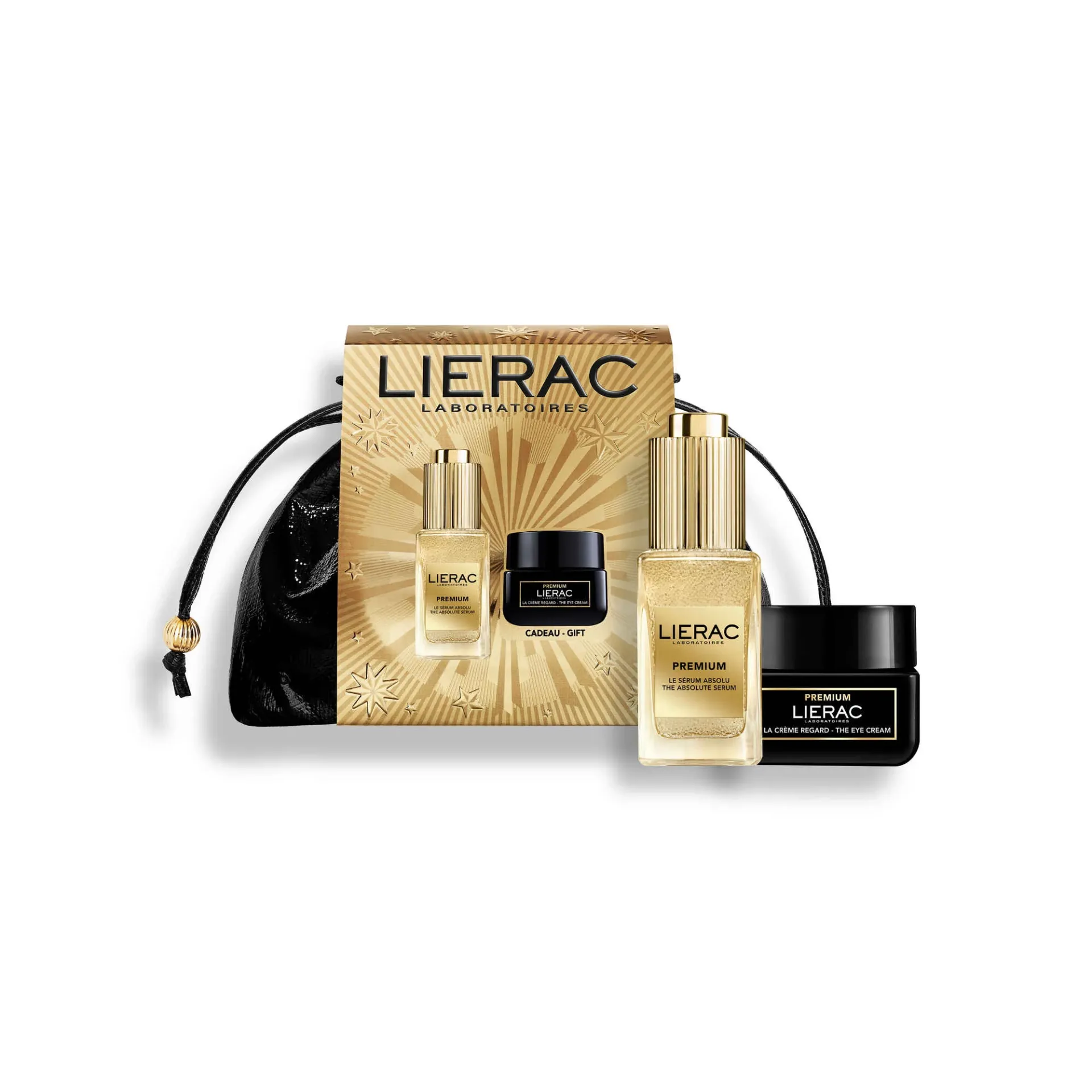 Lierac - Coffret Premium O Sérum Absoluto Kit cosmético LIERAC com frascos dourados e embalagem dourada