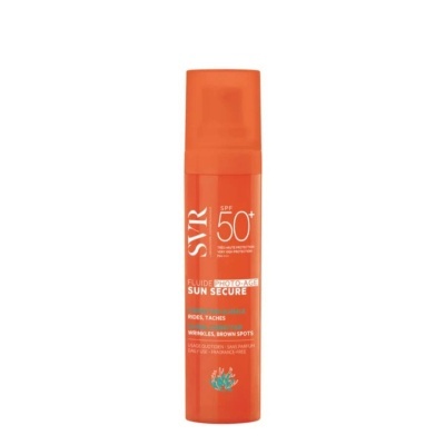 Frasco laranja de protetor solar SVR FPS 50+