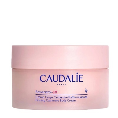 Frasco rosa fosco de creme corporal Caudalie Resveratrol-Lift