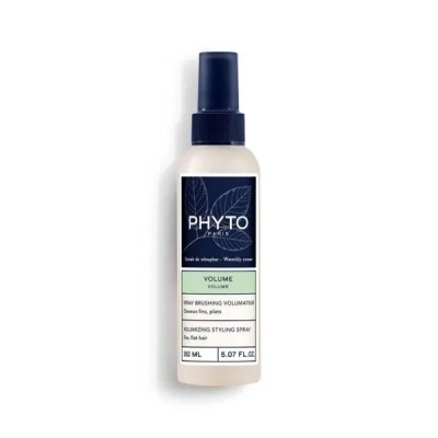 Spray para cabelo Phyto Paris Volume de 150 ml com rótulo azul, branco e verde