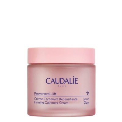 Frasco rosa fosco de creme Caudalie Resveratrol-Lift de dia