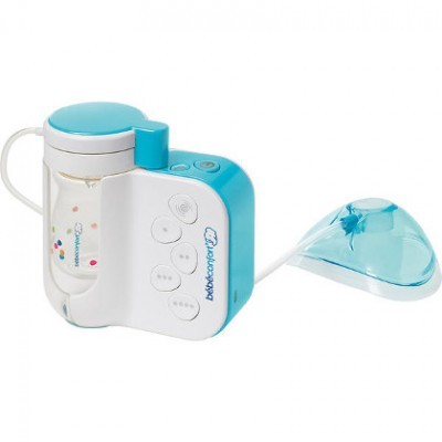 Aparelho elétrico para extração de leite materno com frasco e flange azul