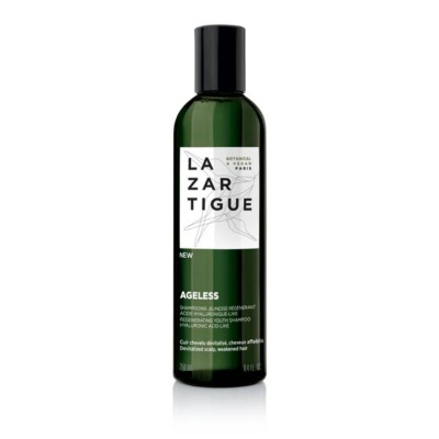frasco verde escuro de champô Lazartigue Ageless