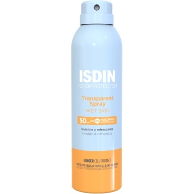 Frasco de spray ISDIN Fotoprotector Transparent Spray SPF 50+