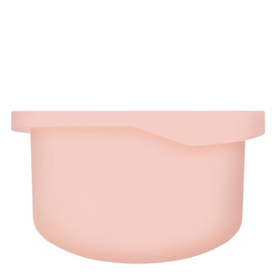 Recipiente de silicone rosa com tampa