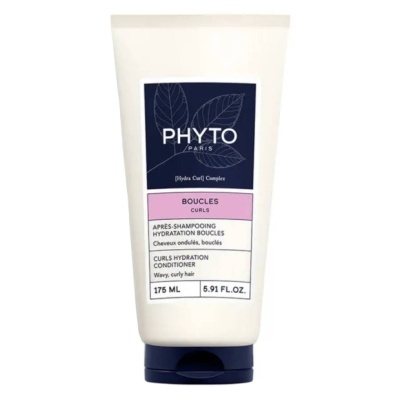 Condicionador para cachos Phyto Paris em tubo branco com tampa azul