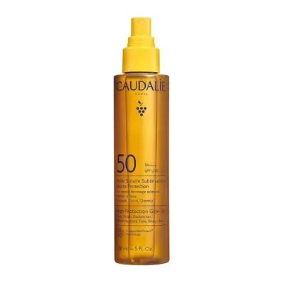 Frasco de óleo protetor solar Caudalie Huile Solaire Sublimatrice FPS 50