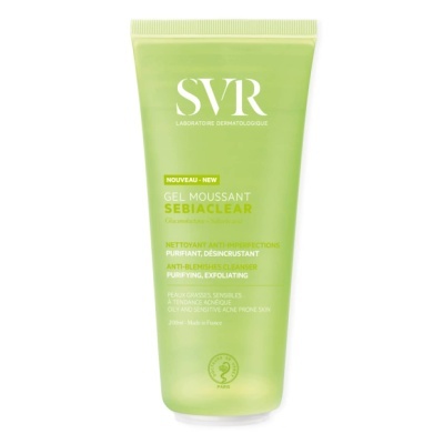 tubo verde de gel facial SVR Sebiaclear 200 ml