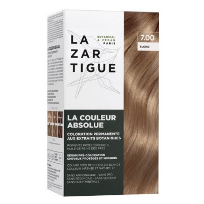 Embalagem de tinta de cabelo permanente LAZARTIGUE cor 7.00 loiro