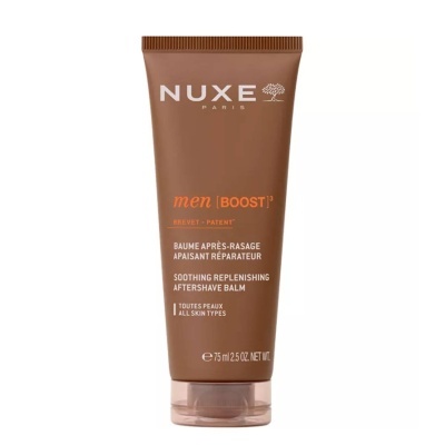 Tubo castanho de creme após-barba NUXE PARIS men BOOST com tampa transparente