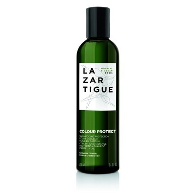 Frasco verde escuro de champô LAZARTIGUE Colour Protect 250 ml