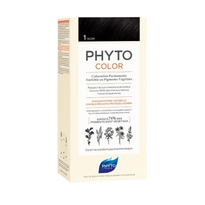Caixa de coloração capilar PHYT COLOR 1 Noir