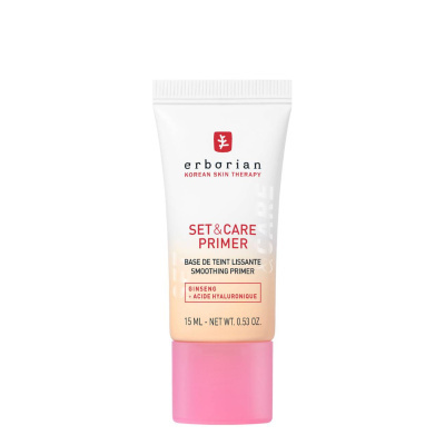 Tubo pequeno de primer Erborian Set & Care com tampa rosa