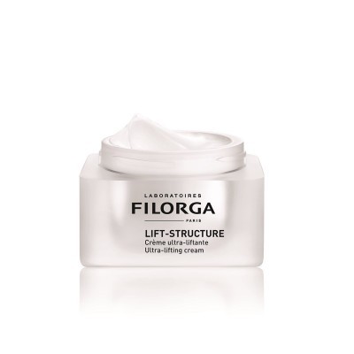 Creme facial ultra-liftante Filorga Lift-Structure em embalagem branca aberta