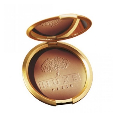 pó bronzeador NUXE PARIS em estojo dourado com espelho