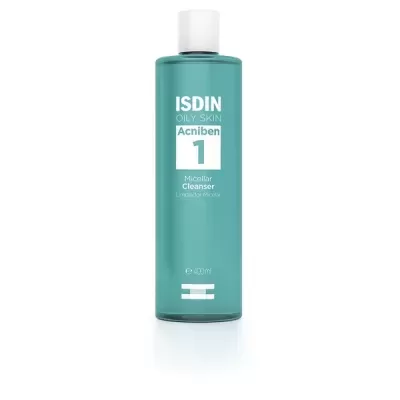 Frasco de ISDIN Acniben 1 Micellar Cleanser para pele oleosa