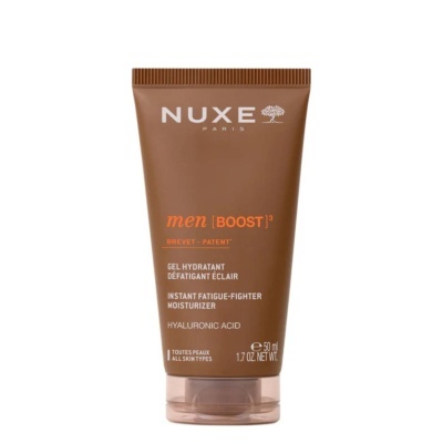 Gel hidratante NUXE Paris men BOOST 50 ml castanho com tampa transparente