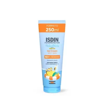 Gel cream ISDIN fotoprotetor Pediatrics 250ml com minions