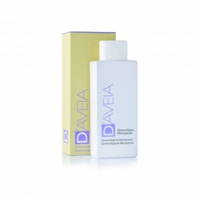 Frasco branco de produto com caixa amarela com texto e marca D'AVEIA