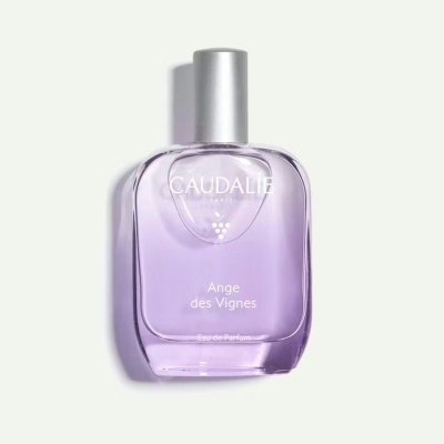 Frasco de perfume CAUDALIE ANGE DES VIGNES com tampo prateado