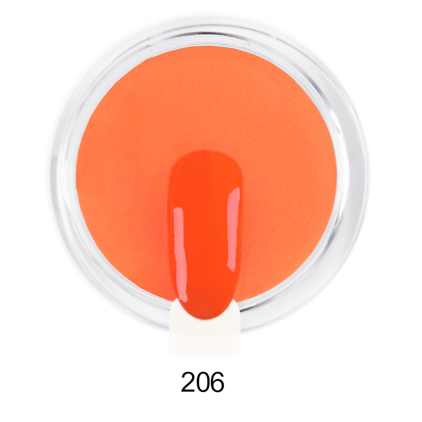 Pó de Imersão 206 Tinta ou gel para unhas laranja número 206