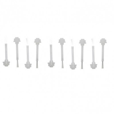 Conjunto de chaves brancas de plástico com formato hexagonal