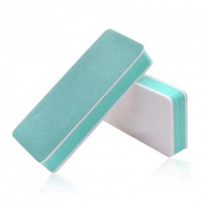 Blocos de polimento retangulares para unhas azul claro, branco e verde
