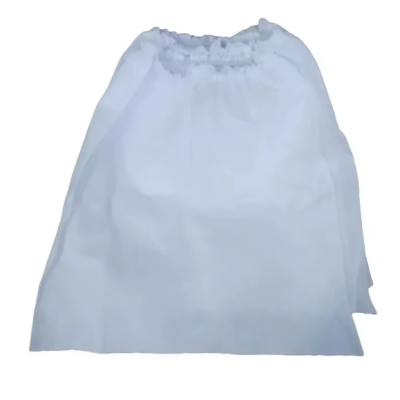 Saco branco com abertura elástica, tecido liso