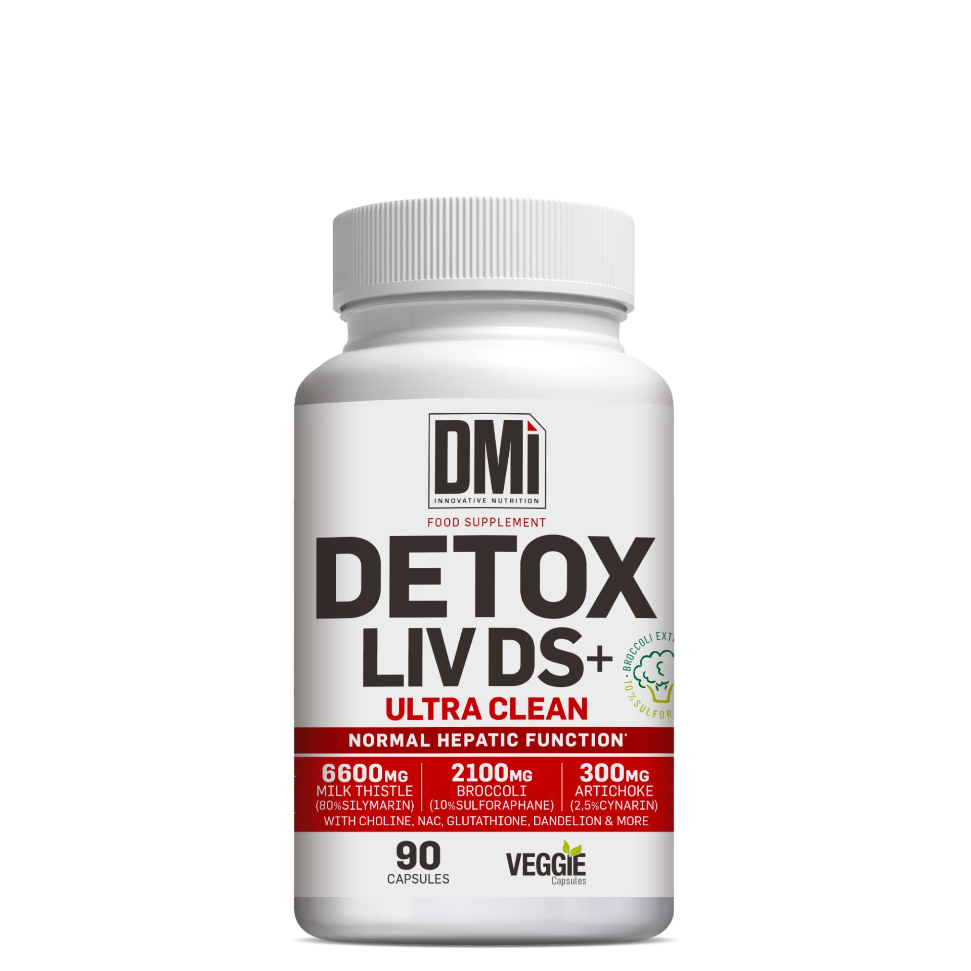 Frasco de suplemento alimentar Detox LIV DS+ Ultra Clean
