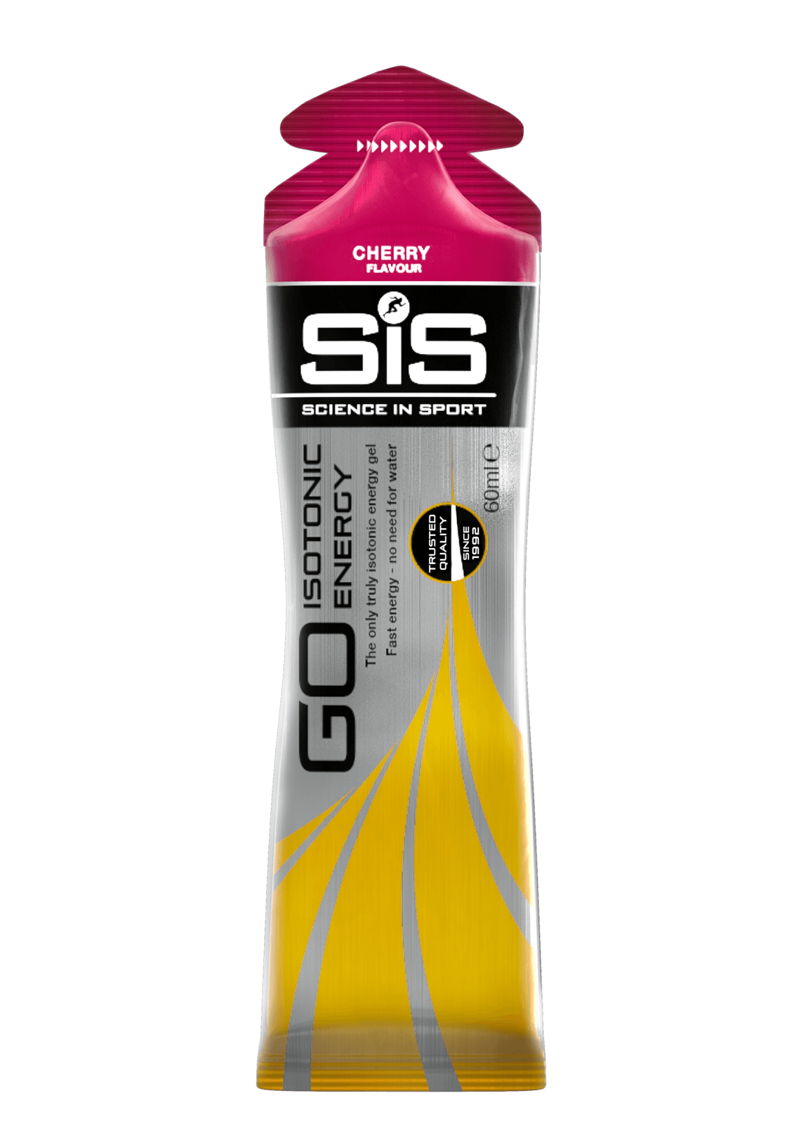 Pacote tubular de gel energético isotónico SiS GO Isotonic Energy sabor cereja