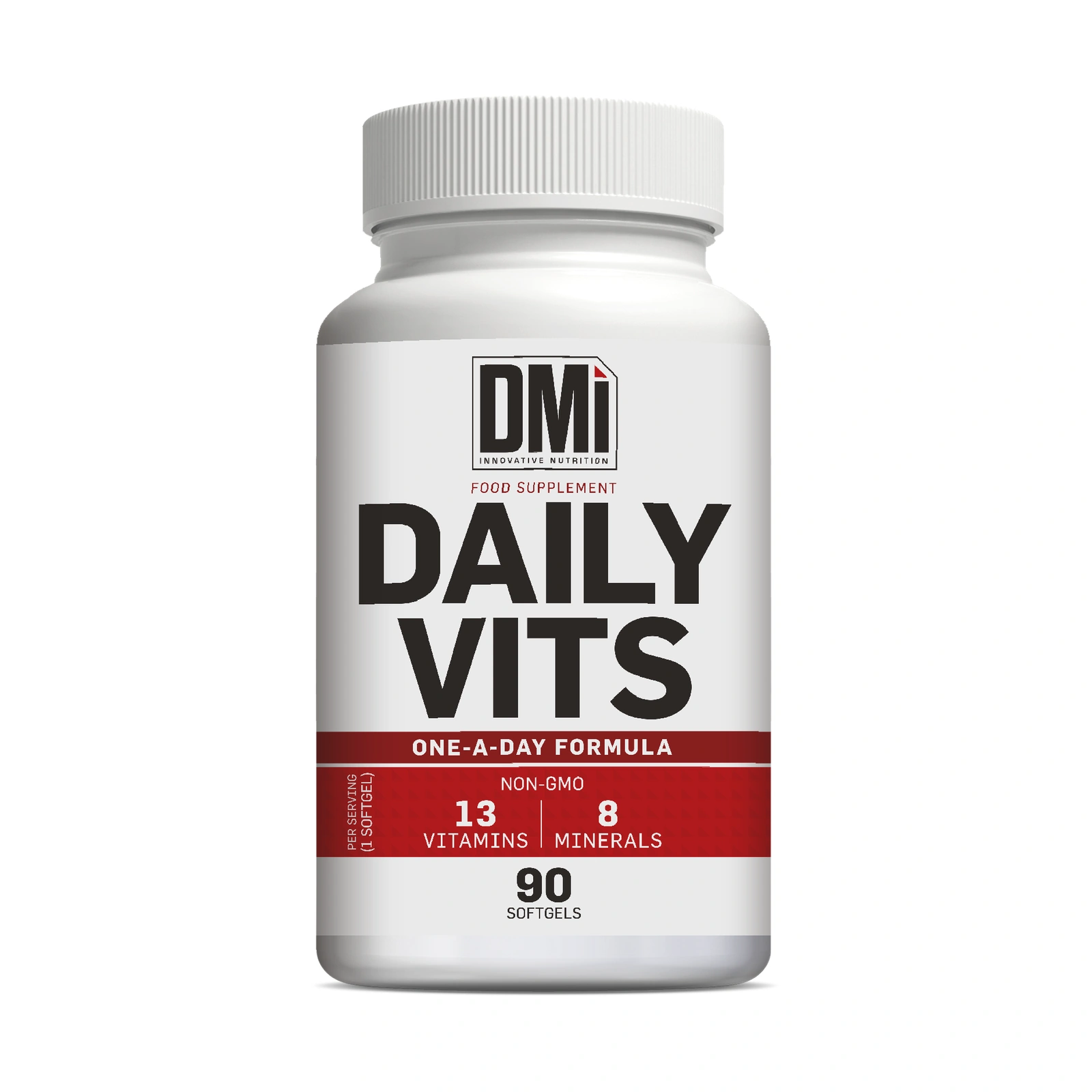 DAILY VITS DMI — 90 Pérolas Frasco branco de suplemento alimentar Daily Vits da marca DMi