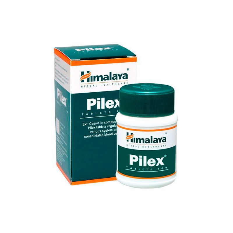 Frasco e embalagem de comprimidos Himalaya Pilex