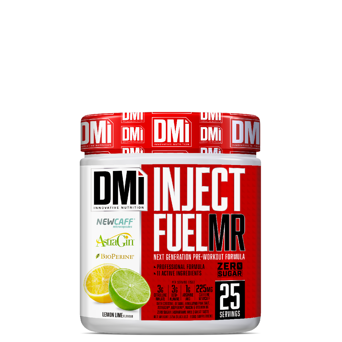 Frasco de suplemento DMi Inject Fuel MR sabor Lemon Lime