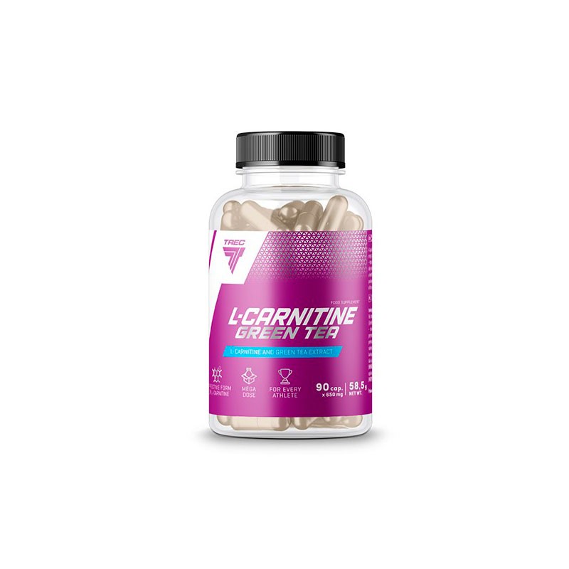 frasco de suplemento L-CARNITINE GREEN TEA com cápsulas