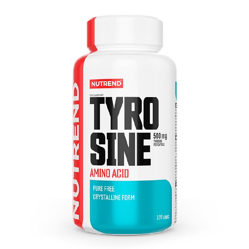 frasco de suplemento TYROSINE Amino Acid 500 mg NUTREND