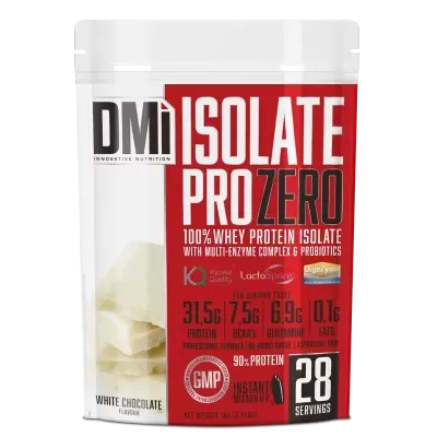 Embalagem de suplemento de proteína isolada sabor White Chocolate