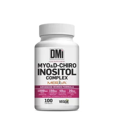 Frasco branco com suplemento DMi MYO&D-CHIRO INOSITOL COMPLEX