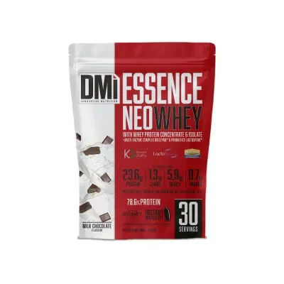 Saco de suplemento de proteína DM ESSENCE NEO WHEY sabor chocolate