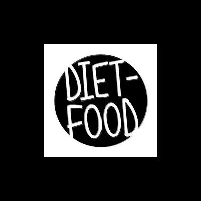 Logótipo preto com texto branco DIET-FOOD