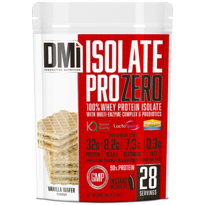 Saco de suplemento alimentício DMI Isolate Pro Zero sabor Vanilla Wafer