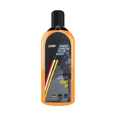 Frasco de óleo bronzeador BORN activador para o corpo