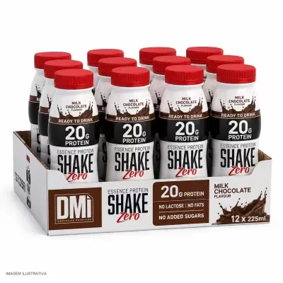 Pack de 12 garrafas de Essence Protein Shake Zero de chocolate de leite
