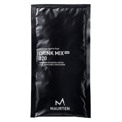 Pacote preto com texto branco DRINK MIX PRO 320 da marca MAURTEN