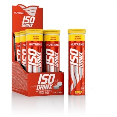 Embalagem e tubos de comprimidos efervescentes NUTREND ISO DRINX sabor limão