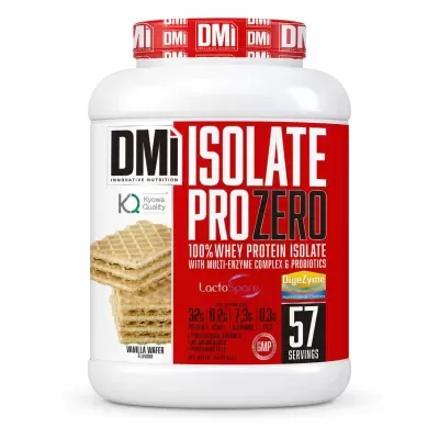 frasco de suplemento DMi Isolate Pro Zero sabor Vanilla Wafer